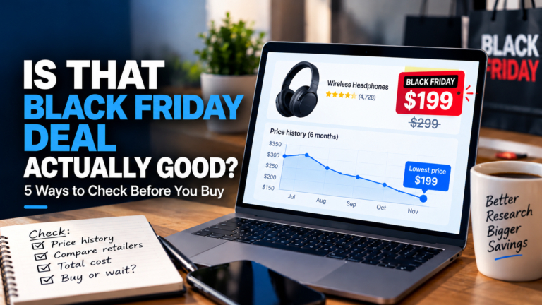 Black Friday deal price history comparison showing how to check if a discount is actually good
