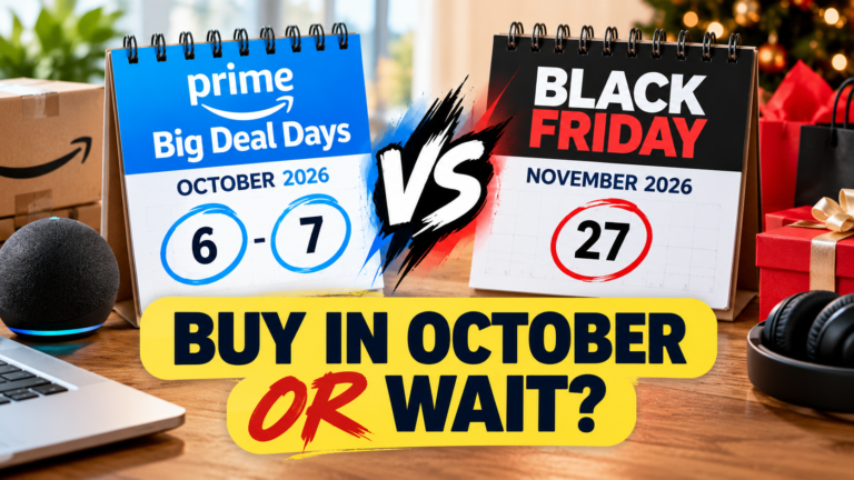 Prime Big Deal Days vs Black Friday 2026 comparison — buy in October or wait?