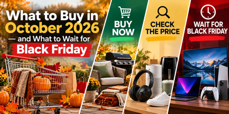 What to buy in October 2026 and what to wait for Black Friday