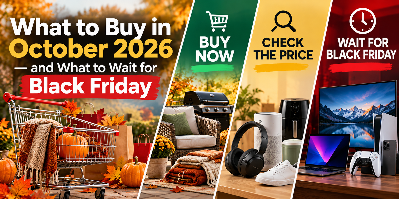 What to buy in October 2026 and what to wait for Black Friday
