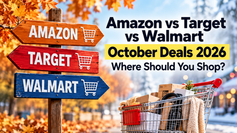 Amazon vs Target vs Walmart deals 2026 shopping comparison