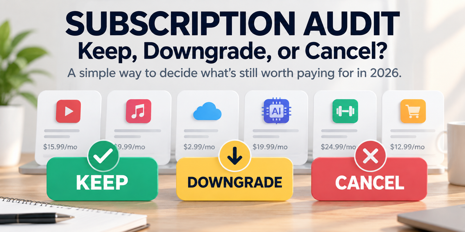 Are subscriptions worth it? Subscription audit for what to keep, downgrade, or cancel